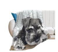 JiuPopular Flannel Blanket, Cute Schnauzer Dog Cute Seal Cute Shiba Inu Cute Sloth Delicious Pizza Dia De Los Muertos Skull Day Of The Dead Eucalyptus Leaves Dog Paw Throw Blanket for Couch Sofa Bed