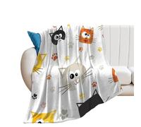 JiuPopular Flannel Blanket, Lovely Cartoon Cat Math Linear Mathematics Education Many Chickens Mexican Dia De Muertos Mexican Sugar Skulls Mexican Sugar Skulls Native American Native American Native