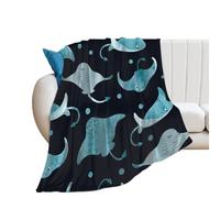 JiuPopular Flannel Blanket, Manta Ray And Fish Light Pink Rose Marble Pink Mid Century Modern Mushrooms Music Note My Sprirt Animal Sloth Music Notes Owl Pattern Palm Leaf And Monstera Pink And Purpl