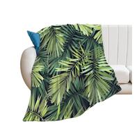 JiuPopular Flannel Blanket, Tropical Plant Leaves Vintage Stylish Bottles Wine And Grape Vintage Union Jack British Flag Volcanic Lava Crack Watercolor Foxes Weird Colorful Chicken Watercolor Poppies