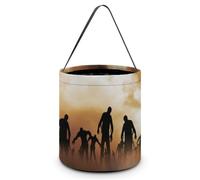 JiuPopular Halloween Handy Candy Bag, Zombies Dead Men Walking Body at Night Handbag, Shoulder Bag for Women Work Daily Use