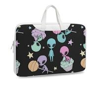 JiuPopular Leather Laptop Case, Alien Laptop Sleeves