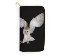JiuPopular Leather Wallet, Barn Owl, Small Size and Large Capacity, Easy to Carry