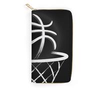 JiuPopular Leather Wallet, Basketball, Small Size and Large Capacity, Easy to Carry