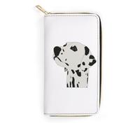 JiuPopular Leather Wallet, Cartoon Dalmatian Small Bee, Small Size and Large Capacity, Easy to Carry