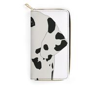 JiuPopular Leather Wallet, Cartoon Dalmatian, Small Size and Large Capacity, Easy to Carry