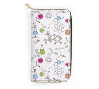 JiuPopular Leather Wallet, Chemistry Experiment Pattern, Small Size and Large Capacity, Easy to Carry