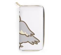 JiuPopular Leather Wallet, Cockatiel Parrot, Small Size and Large Capacity, Easy to Carry