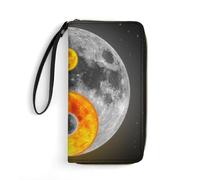 JiuPopular Leather Wallet, Cool Yin YangWallet, with Rope, Small Size and Large Capacity, Easy to Carry