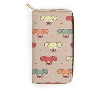 JiuPopular Leather Wallet, Cute Jack Russell Terrier, Small Size and Large Capacity, Easy to Carry