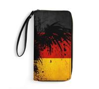 JiuPopular Leather Wallet, Germany Flag Eagle, with Rope, Small Size and Large Capacity, Easy to Carry
