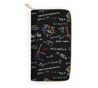 JiuPopular Leather Wallet, Math Linear Mathematics Education, Small Size and Large Capacity, Easy to Carry