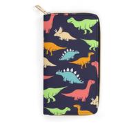 JiuPopular Leather Wallet, Monster Dinosaur, Small Size and Large Capacity, Easy to Carry
