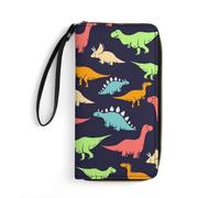 JiuPopular Leather Wallet, Monster Dinosaur, with Rope, Small Size and Large Capacity, Easy to Carry