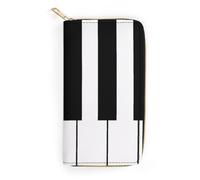 JiuPopular Leather Wallet, Music Piano Keys, Small Size and Large Capacity, Easy to Carry