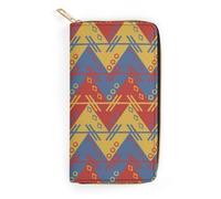 JiuPopular Leather Wallet, Native American, Small Size and Large Capacity, Easy to Carry