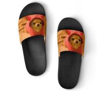 JiuPopular Non-Slip Slippers, Depressed Chihuahua Sliders for Men And Women, Shower Slides