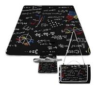 JiuPopular Picnic Mat,Math Linear Mathematics Education Square Picnic Blanket,Outdoor Rugs,148cm X 148cm