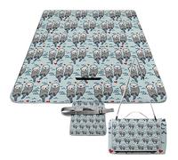 JiuPopular Picnic Mat,Sea Otter in Love Square Picnic Blanket,Outdoor Rugs,148cm X 148cm