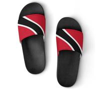 JiuPopular Shower Slippers, Trinidad And Tobago Flag Sliders for Men And Women, Non-Slip Slides