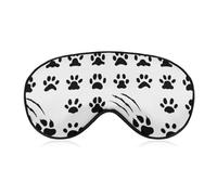 JiuPopular Smooth Fabric Eye Mask, Animal Paw Prints Sleep Mask, Sleeping Eye Mask with Adjustable Headband for Men, Women