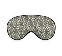 JiuPopular Smooth Fabric Eye Mask, Baroque Sleep Mask, Sleeping Eye Mask with Adjustable Headband for Men, Women