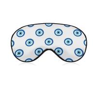 JiuPopular Smooth Fabric Eye Mask, Evil Eyes Sleep Mask, Sleeping Eye Mask with Adjustable Headband for Men, Women