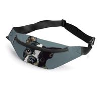 JiuPopular Waist Bag, Boston Terrier Bumbag, Adjustable Fanny Pack for Running Walking Hiking