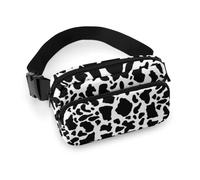 JiuPopular Waist Bag, Cow Print Bumbag, Adjustable Fanny Pack for Running Walking Hiking