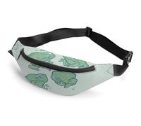 JiuPopular Waist Bag, Cute Frog Bumbag, Adjustable Fanny Pack for Running Walking Hiking
