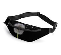 JiuPopular Waist Bag, Dandelion Seeds Bumbag, Adjustable Fanny Pack for Running Walking Hiking