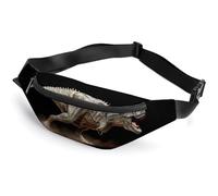 JiuPopular Waist Bag, Dinosaur Rex Tyrannosaurus Bumbag, Adjustable Fanny Pack for Running Walking Hiking