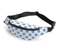 JiuPopular Waist Bag, Evil Eyes Bumbag, Adjustable Fanny Pack for Running Walking Hiking