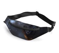 JiuPopular Waist Bag, Fantasy Wolf Bumbag, Adjustable Fanny Pack for Running Walking Hiking
