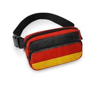 JiuPopular Waist Bag, Germany Flag Bumbag, Adjustable Fanny Pack for Running Walking Hiking