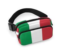 JiuPopular Waist Bag, Italy Flag Bumbag, Adjustable Fanny Pack for Running Walking Hiking