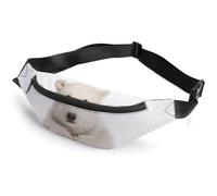 JiuPopular Waist Bag, Polar Bear Bumbag, Adjustable Fanny Pack for Running Walking Hiking