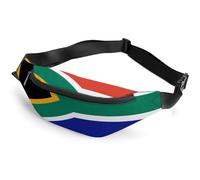 JiuPopular Waist Bag, South Africa Flag Bumbag, Adjustable Fanny Pack for Running Walking Hiking