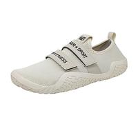 JiuQing Deadlift Shoes Men Women Weightlifting Squat Shoes Barefoot Fitness Cross-Trainer Sneaker for Indoor Gym,Beige,9 UK