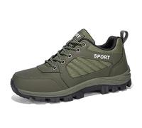 JiuQing Low Rise Hiking Shoes Men Women Lightweight Trail Outdoor Walking Camping Sneakers,Green,3.5 UK