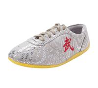 JiuQing Martial Arts Shoes Men Women Kids Barefoot Fitness Tai Chi Competition Shoes Soft Bottom Cross Training,Grey,4 UK