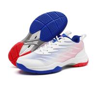 JiuQing Men's Badminton Shoes Indoor Court Sneakers for Kids Student White