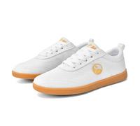 JiuQing Tai Chi Martial Arts Shoes Men Women Breathable Lightweight Fitness Training Shoes for Indoor Outdoor,White,5 UK