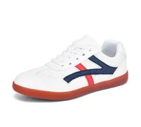 JiuQing Tai Chi Shoes Men Women Fitness Cross Training Shoes Breathable Comfort for Martial Arts Walking,White,8.5 UK