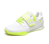 JiuQing Weightlifting Shoes Men Women Squat Shoes Breathable Non-Slip for Deadlift Cross-Training,Green,5 UK