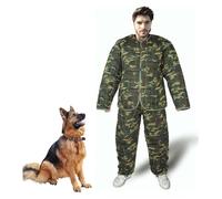 JIURUOZ Dog Training Suit, Anti-Dog Bite Jumpsuit, Professional Dog Training Protective Clothing Suit, Dog Bite Suit, Sleeve Detachable, Zipper Canvas Protective Clothing