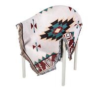 Jiusely Aztec Navajo Throw Blanket, Geometric Pattern Rug With Tassels, Bohemian Tribal Ethnic Throw Blankets for Sofa Chair Cover Couch Bed Tablecloth