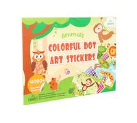 Jiusely Dot Art Activity, Sticker Dot Art for Kids, Cartoon Animal Ocean Sticker Kits for Kids Arts and Crafts Kits, Birthday Gifts for Boys & Girls Airplane Travel Activities