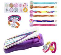 Jiusely Friendship Bracelet Making Kit for Girls Bracelets Maker Craft Kit Girls Creative DIY Birthday Gifts Fun Friendship Jewelry String Maker Kit with Threads & Beads Birthday Gifts for Ages 6-12