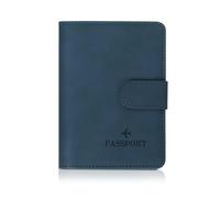 Jiusely Leather Passport Cover - Waterproof Travel Wallet with RFID Protection for Men & Women